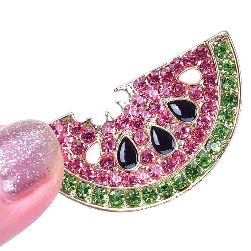 Fashion Crystal Watermelon Brooch Pin Collar Badge Corsage Jewelry Access.l8