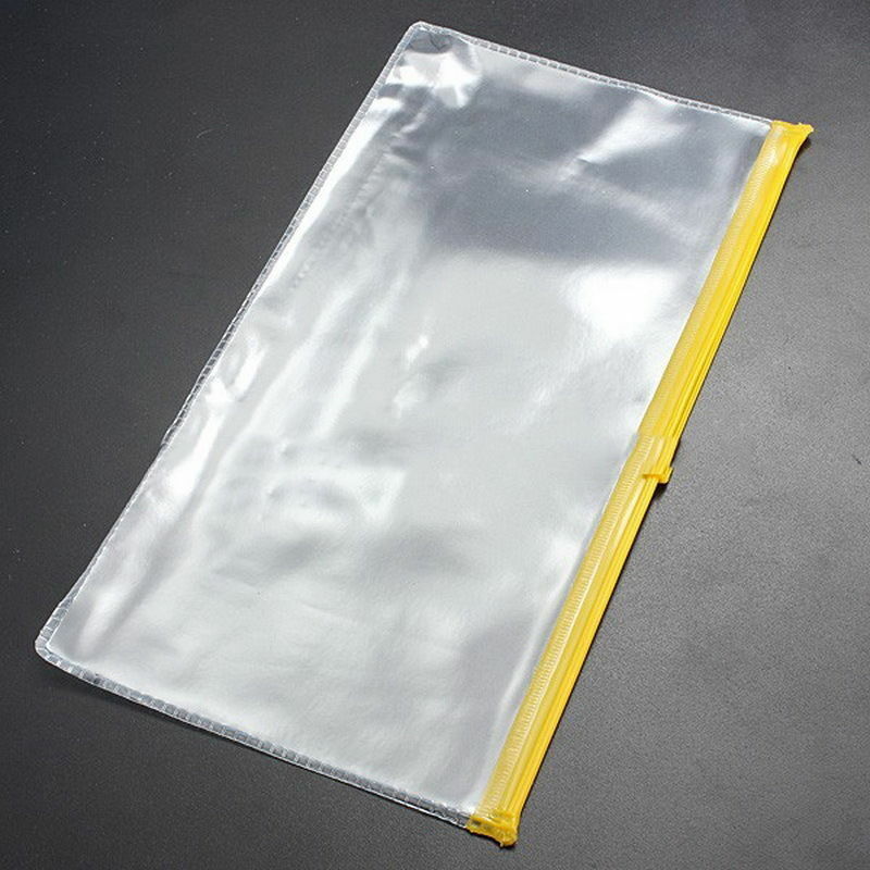 8Pcs A6 Plastic  File Bags Storage Document Folder Paper File Folder Book Pencil