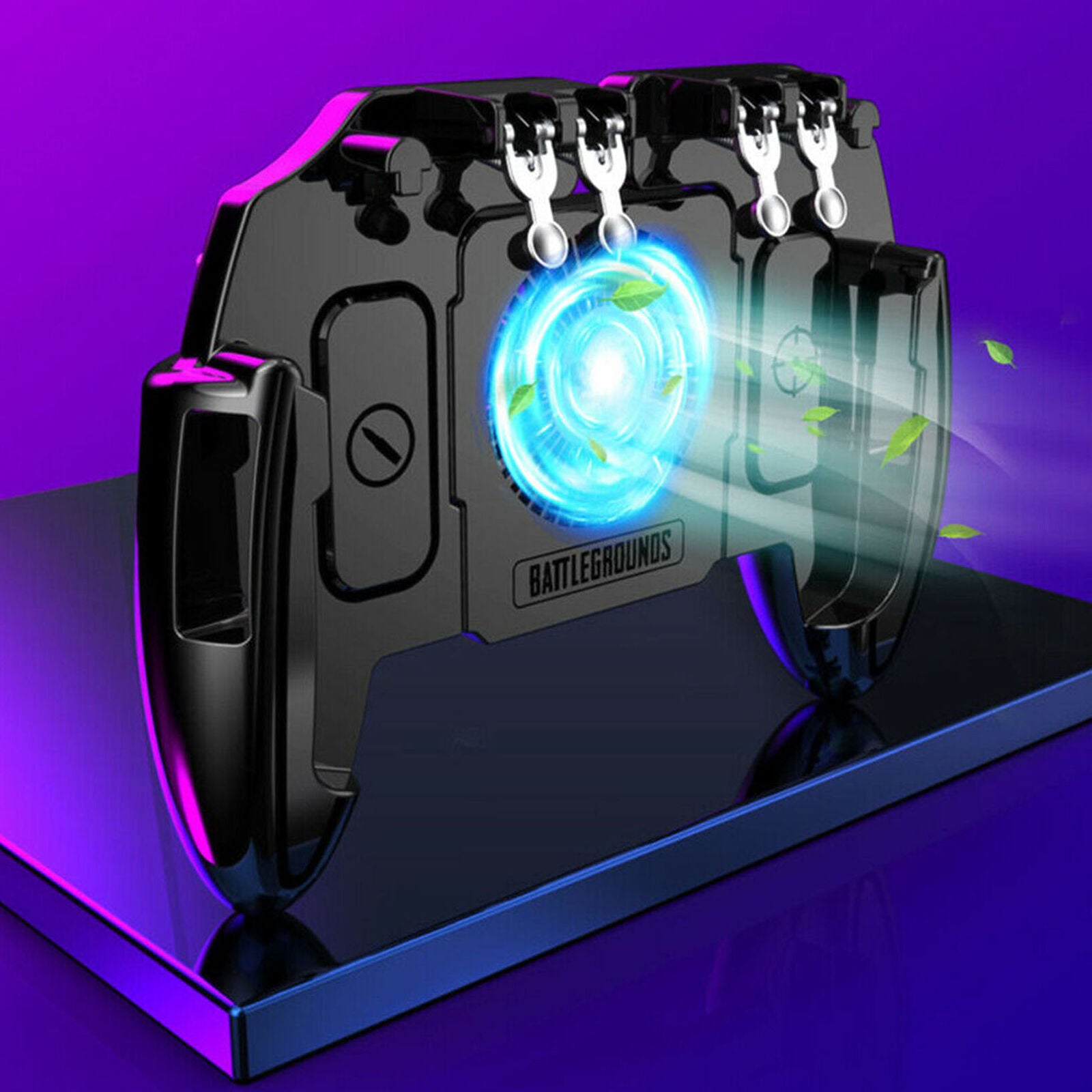 Mobile Phone Game Controller Joystick Six-Finger Cooling Fan Gamepad For PUBG