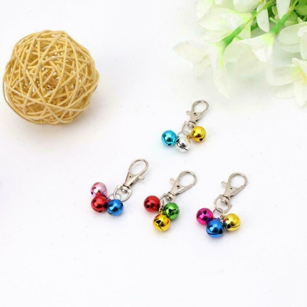 Pet Dog Cat Collar Jingle Bell With Clasp Clip On Charm Decor Diy Random A8R3