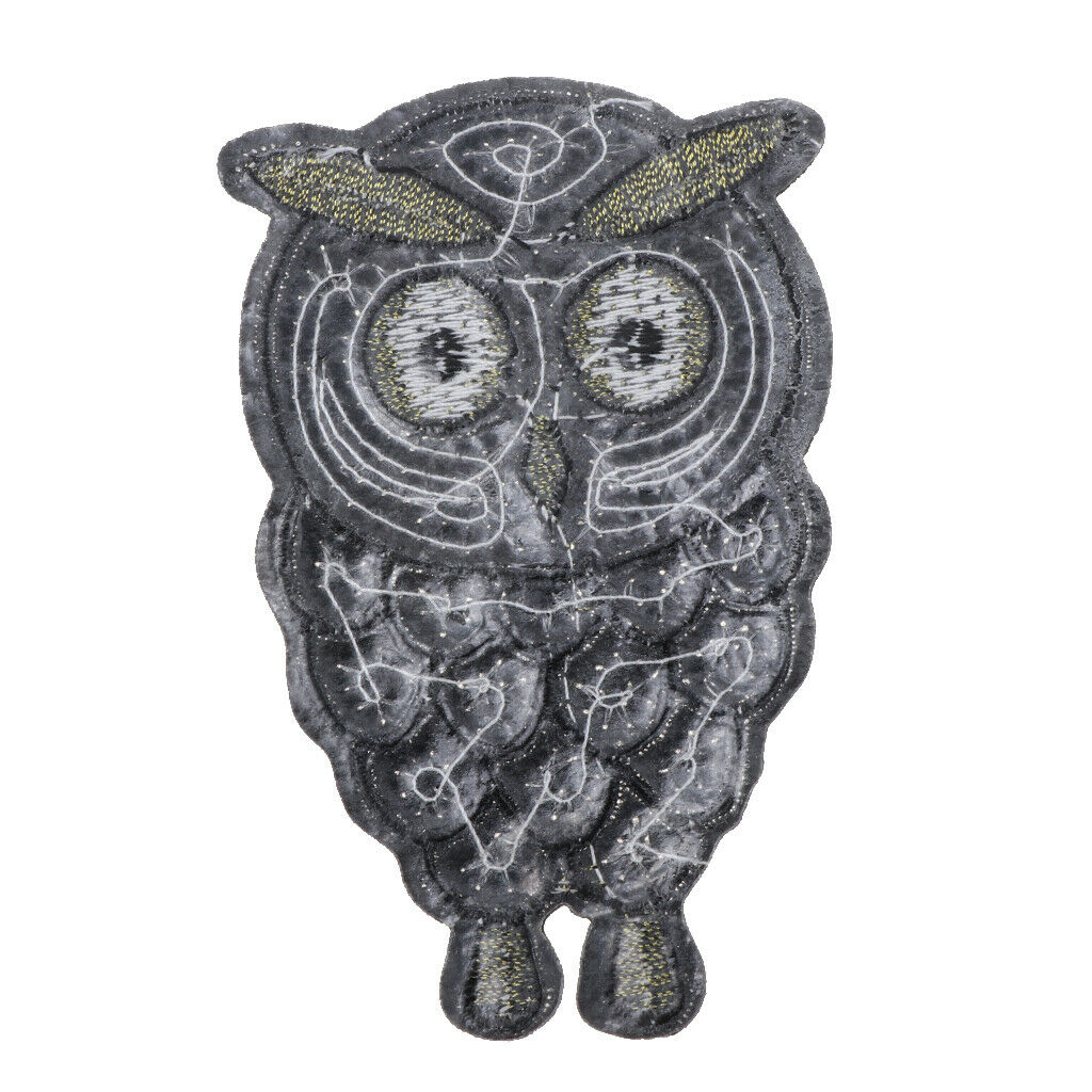 6pcs Owl Appliques Sequins Sew On Clothes DIY Embroidery Sequined Patch