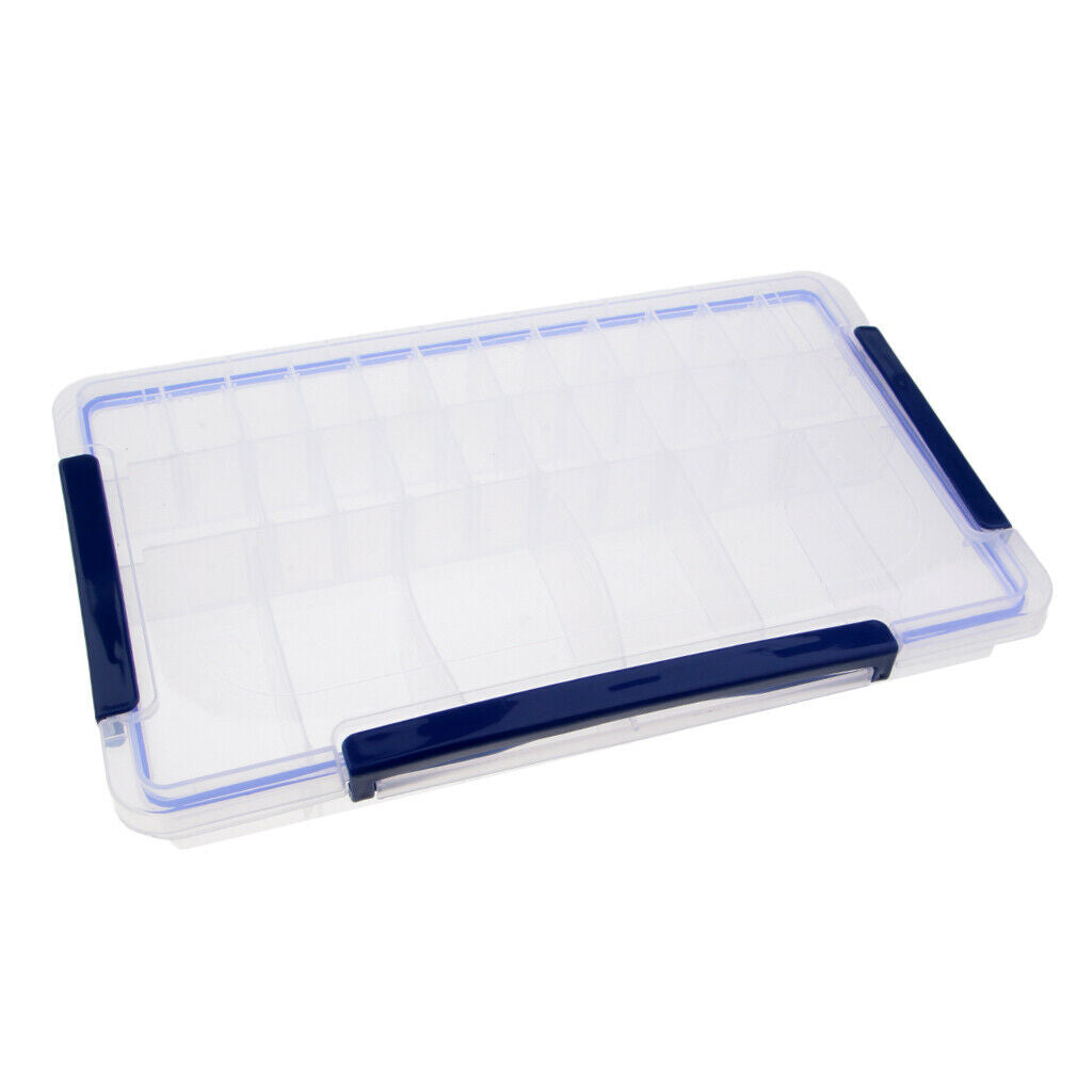 28 Compartments Clear Plastic Jewelry Storage Box Bead Organizer Container