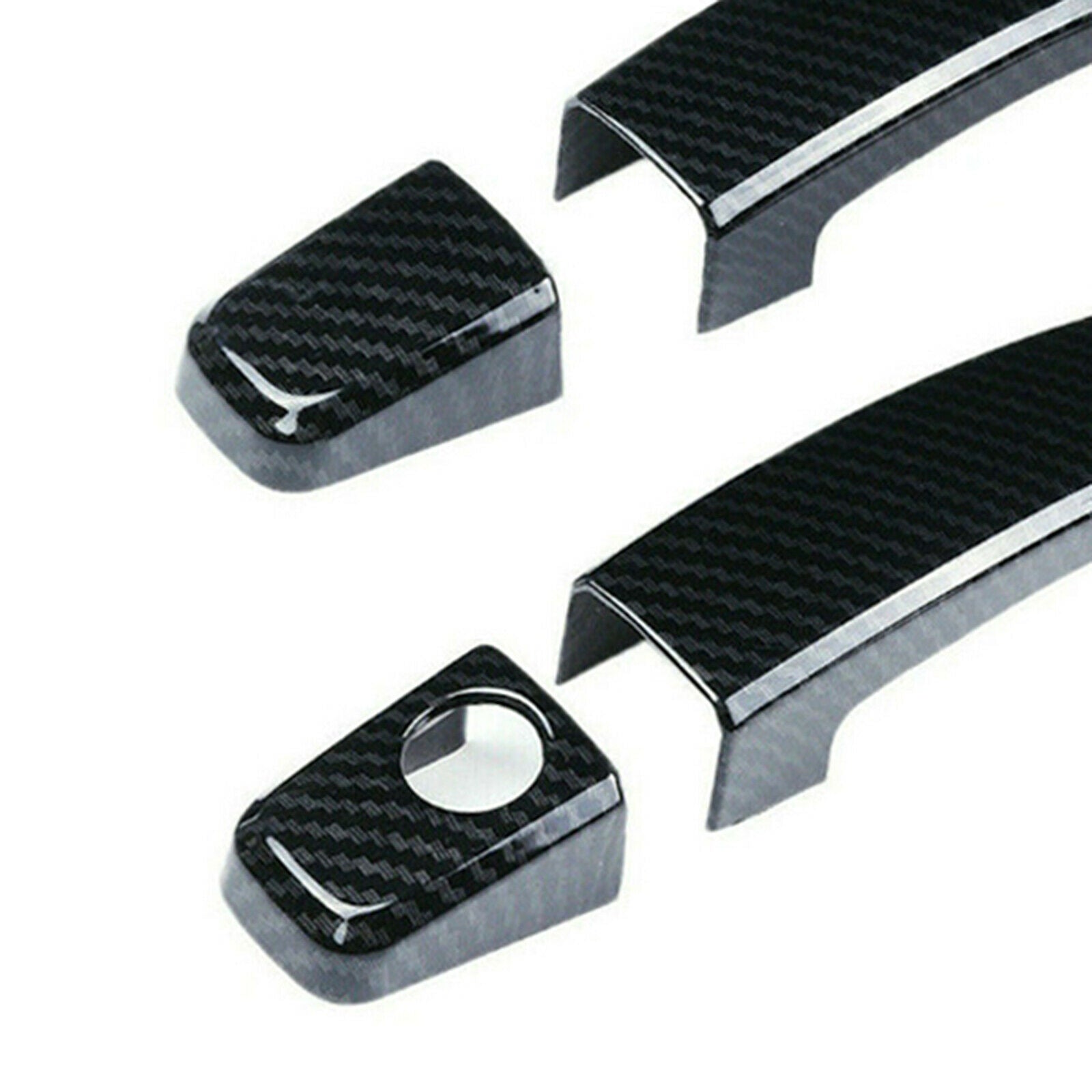 Carbon Fiber Style Door Handle Covers Outer Trim For Chevrolet Camaro 2010-2015