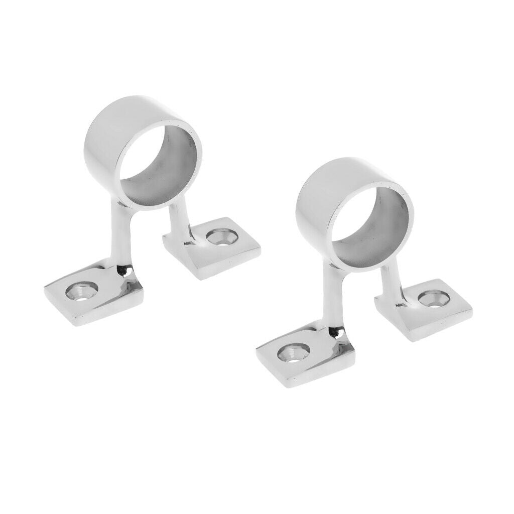 2 Pieces Stainless Steel Boat Hand Rail Fitting Center Bracket for 25mm Pipe