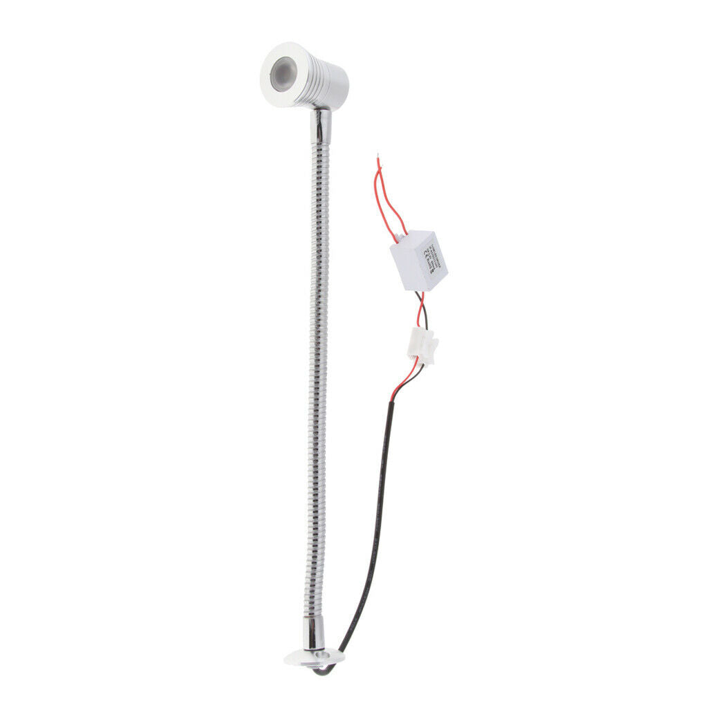 2 Pcs Gooseneck Map Light Chart Light - Cool White 2 Watt LED for Car, Truck,
