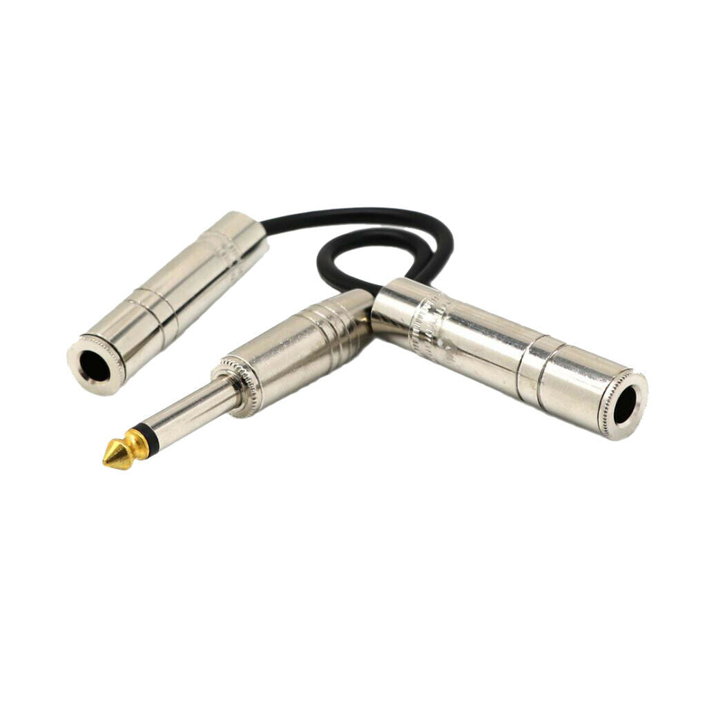 6.35mm Mono Male Male to Dual 1/4 "6.35mm Jack Female Splitter Cable 8