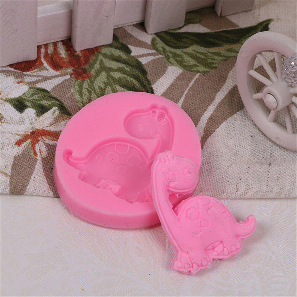Lovely Dinosaur Sjfaped DIY Handmade Fondant Mold Cjfocolate Soap Cake To.l8