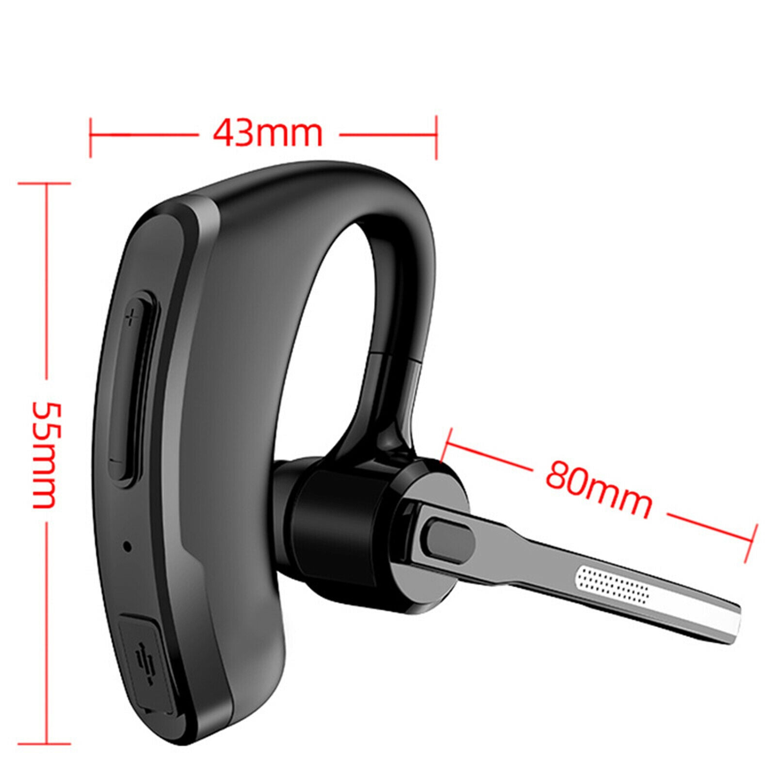 Wireless Bluetooth 5.0 Mono Handset Headset Earpiece for Business Office