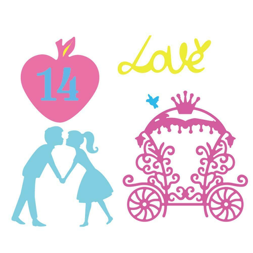 6pcs DIY Valentine's Day Cutting Dies Scrapbooking Embossing Metal Stencils @