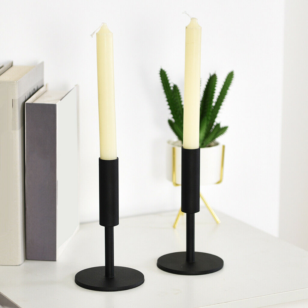 Simple Metal Taper Candle Holders Candlelight Stand Candlestick Home Decors