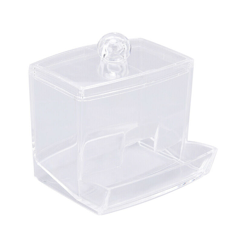 Hot Clear Acrylic Cotton Swab Storage Holder Box Cosmetic Makeup Organize.l8