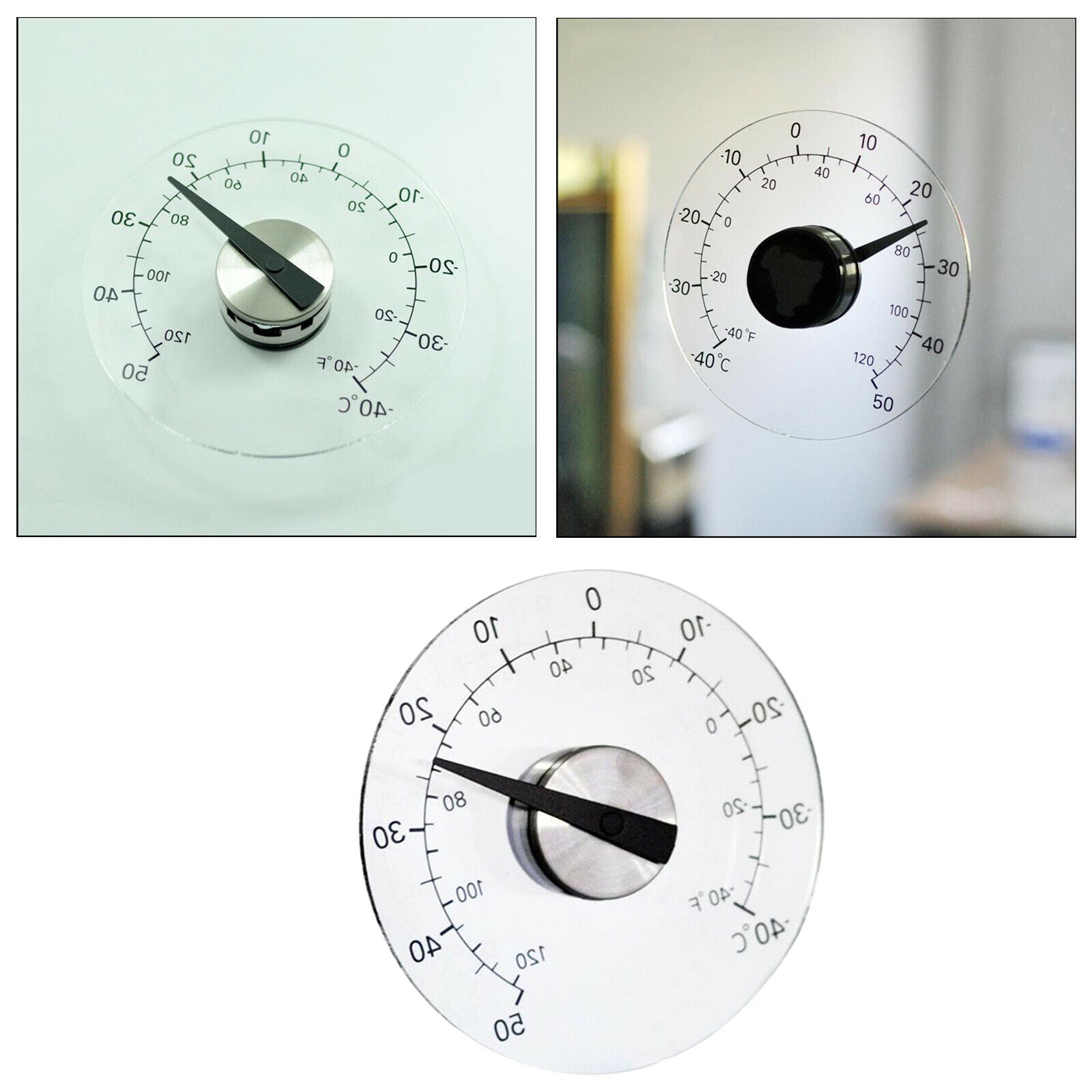 1pc Sticking On Window Thermometer Decorative for Car Wall Garden Patio Homes