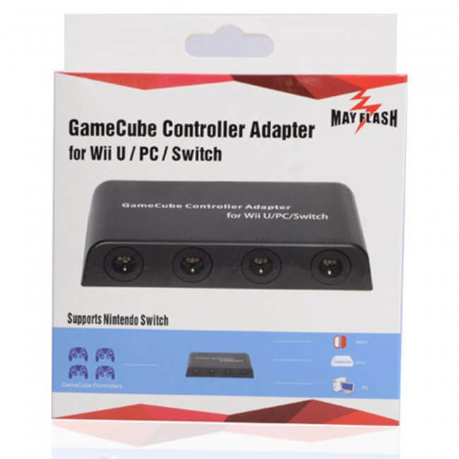 New Mayflash 4 Port Adapter GameCube Controller to Nintendo Switch, Wii U & PC