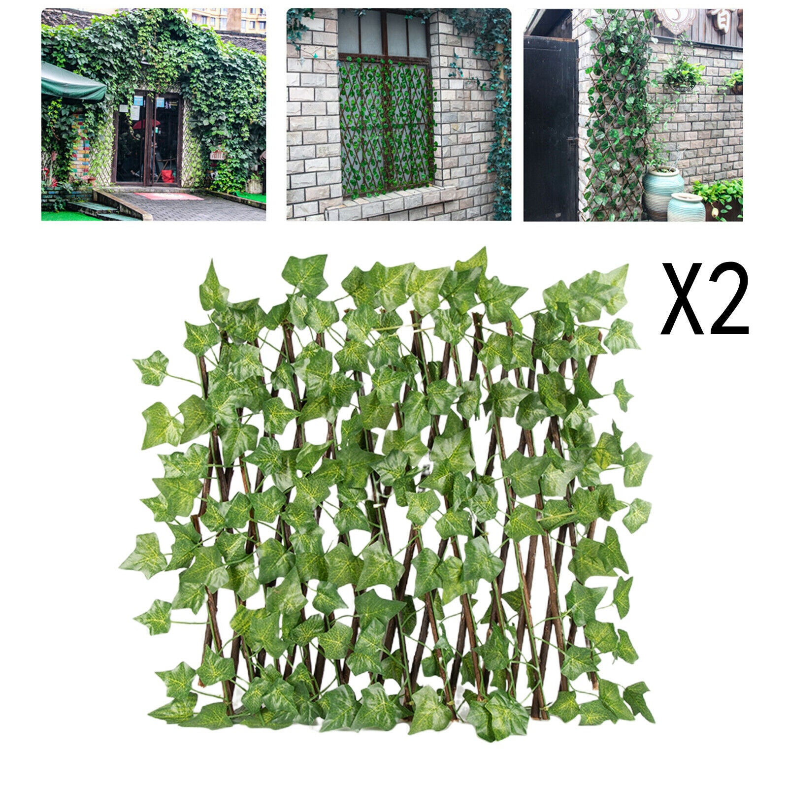 2x Garden Fence Trellis Privacy Screening Panel Outdoor Indoor Yard Decor