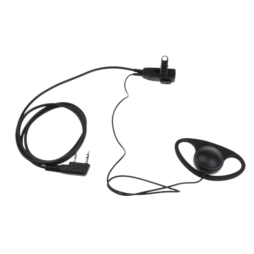 Intercom Earpiece 2-Pins Connector for KENWOOD Baofeng Two-Way Radio-2 Piece