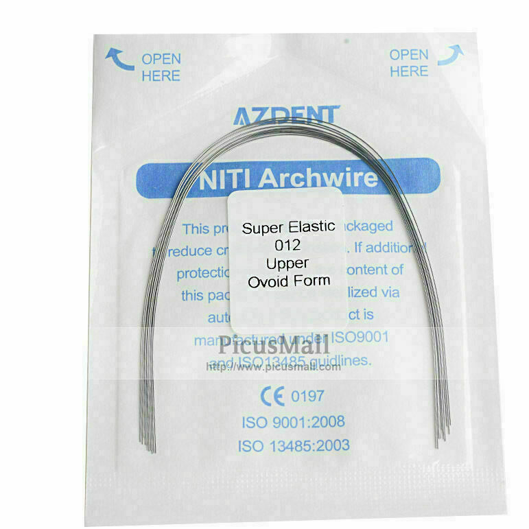 200 X Dental Orthodontic Round Arch Wires Super Elastic NITI Ovoid Form AZDENT