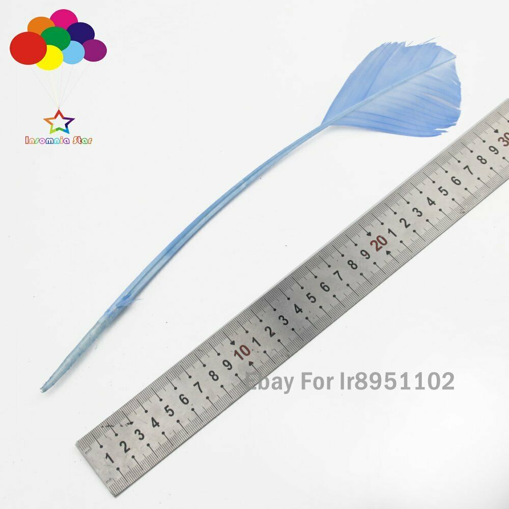 blue sky 100 pcs 28-35cm turkey wing feathers 11-14inch Plume making Carnival