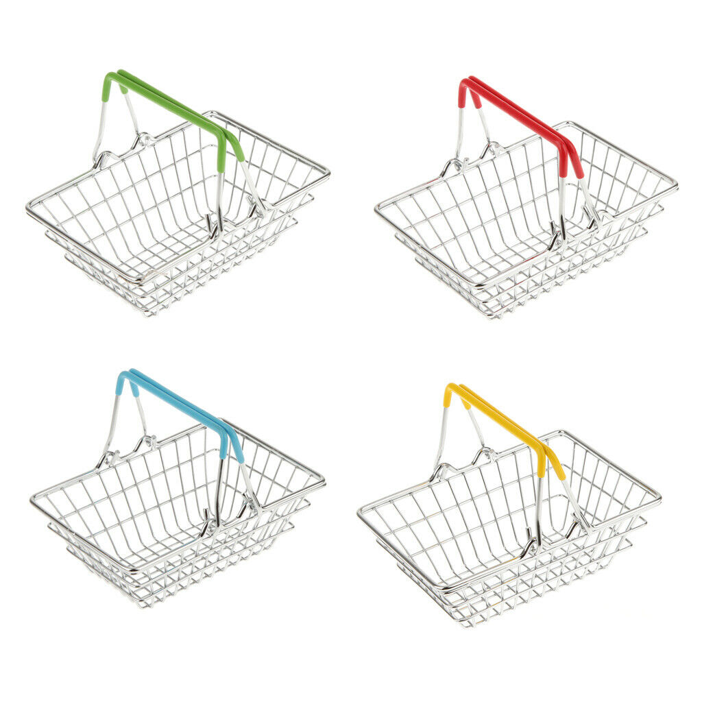 Kids Shopping Basket Role Play Grocery Supermarket Food Play Green Small Sized
