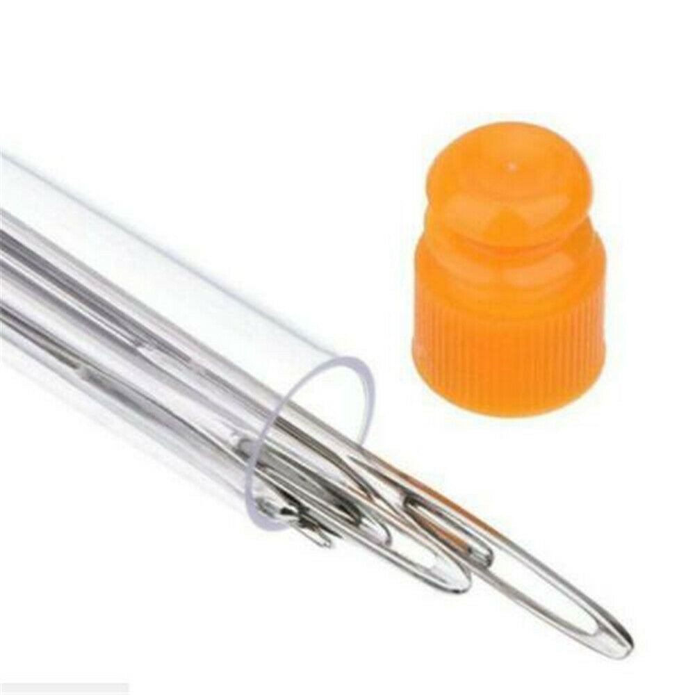 9PCS Large Eye Self-Threading Sewing Needles - ASSORTED 3 SIZES - EASY THREAD