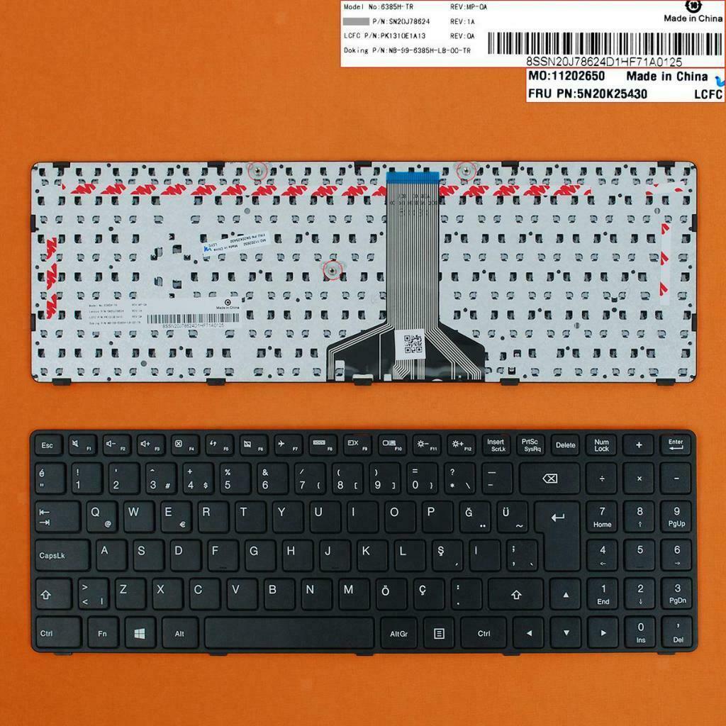 New TR Replacement Turkish Keyboard Klavye for Lenovo Ideapad 100-15IBD