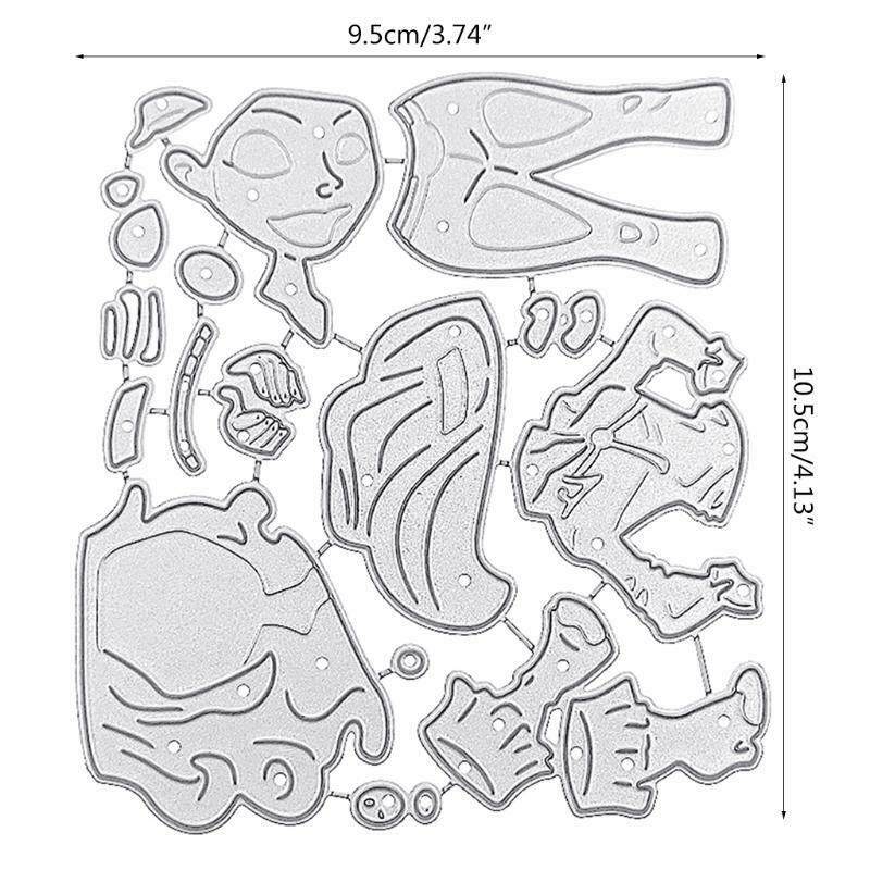 Maiden Girl Scrapbook Embossing Stencil Album Steel Mould for Paper Card