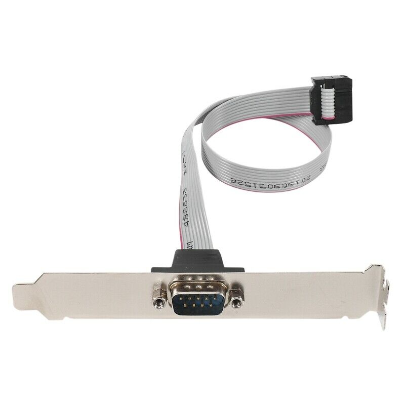 1 Port 28cm DB9 Serial Port Bracket to 10 Pin Header - Low Profile (PLATE 9M16D4