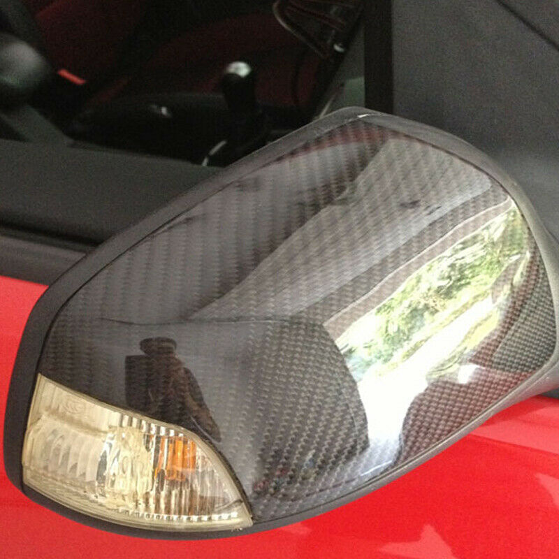 Right Carbon Fiber Texture Side Wing Mirror Cover Trim Fit For Ford Focus Mk2