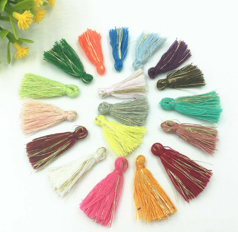 100pcs Multicolor Tassels Pendant Trim decoration earring Jewellery Making 25mm