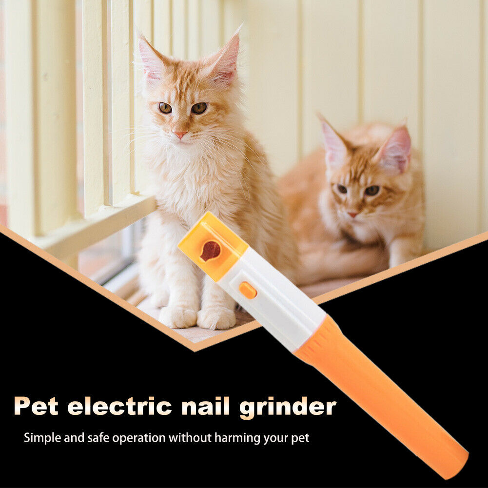 Electric Pet Nail Scissors Grinder Dog Cat Claw Grooming Trimmer Cutters @