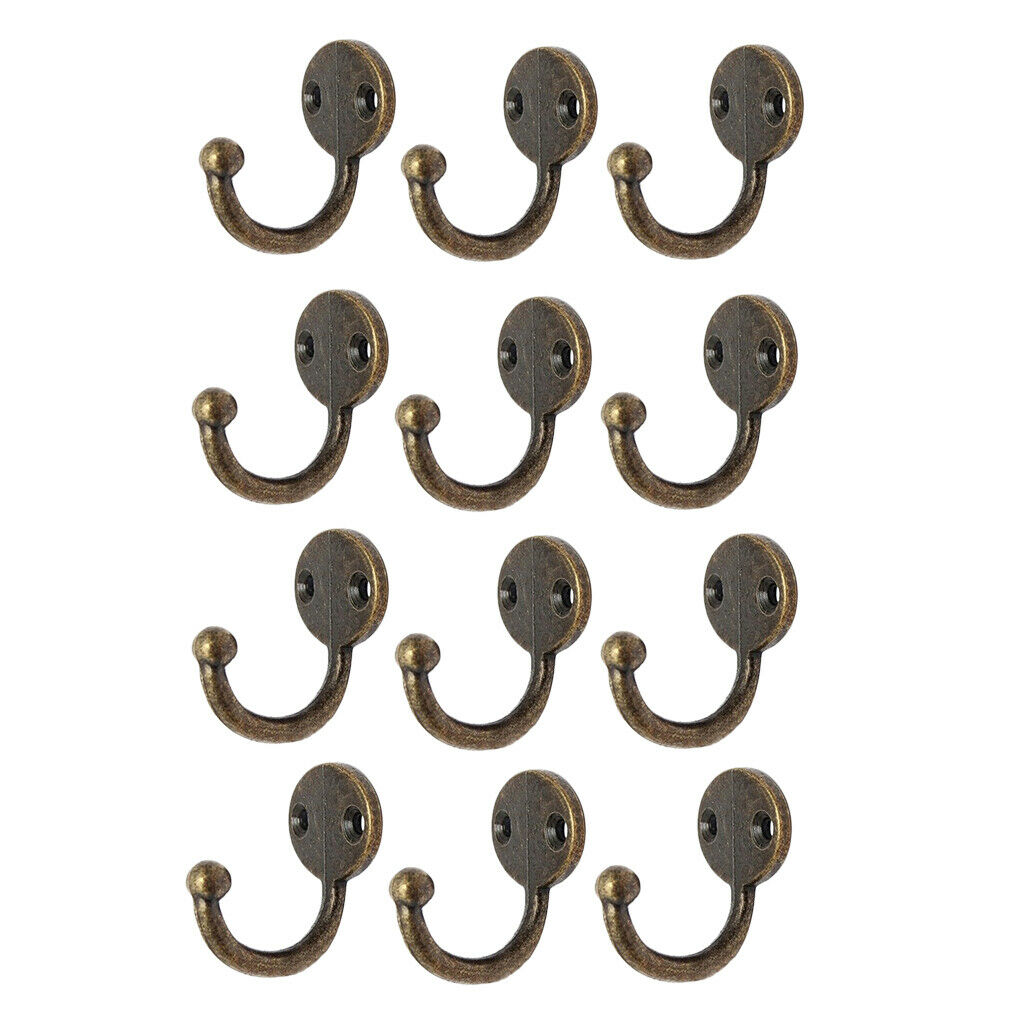 Pack of 18 Chic Clothes Coat Towel Hangers Hooks Door Wall Mounted, with Screws