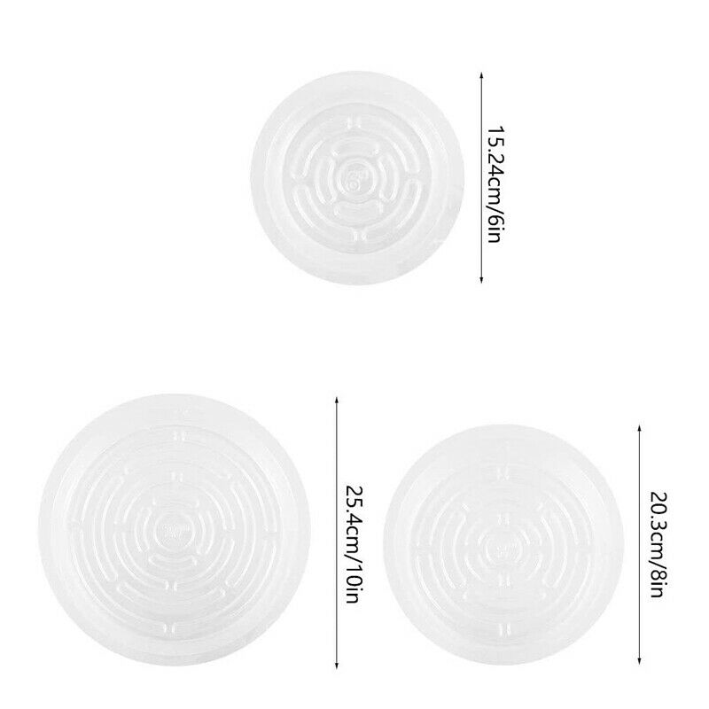 18 Pack Clear Plant Saucers Plastic Drip Trays Flower Plant Pot Saucers for Q9L5