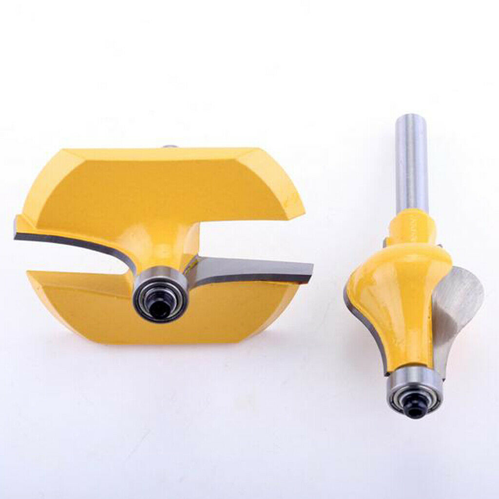2 x 8mm Shank Carbide Handrail Router Bit Power Tools for Floor/Table/Doors