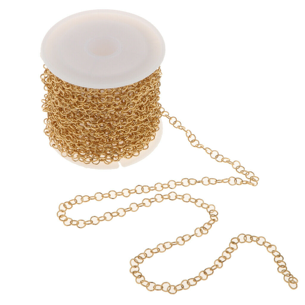 6 Meters Stainless Steel Cable Chain Link in Bulk for Necklace Bracelet Jewelry