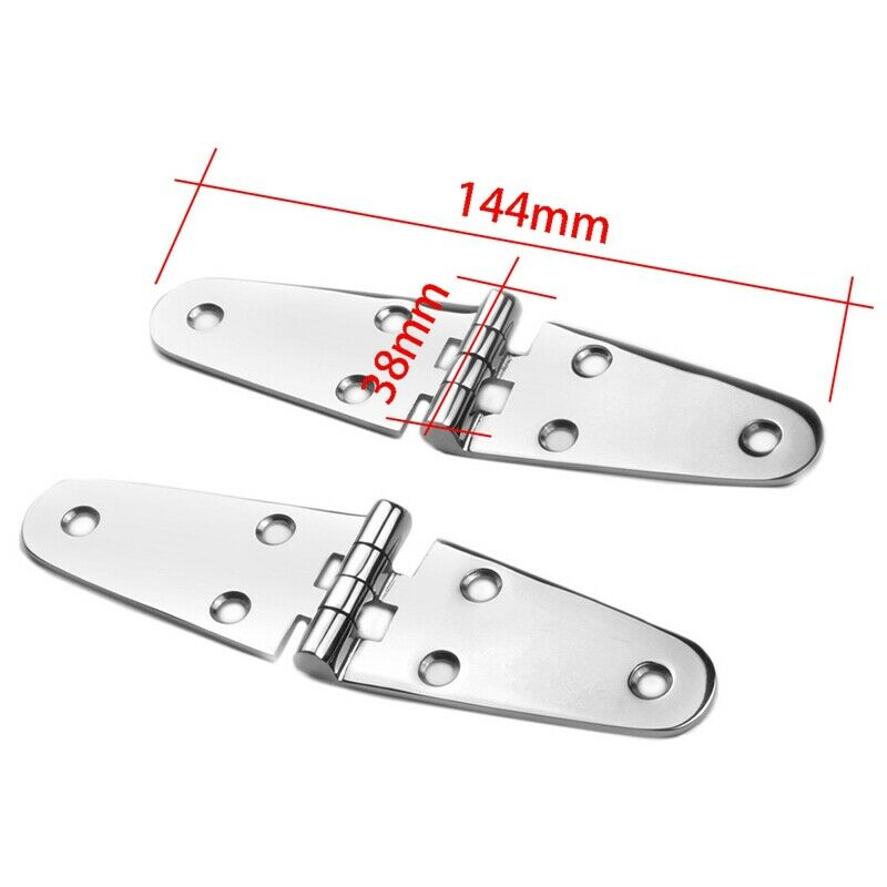 1 Pair Stainless Steel Strap Hinge for Marine Boat Door Furniture 144x38Mm Y5VV1
