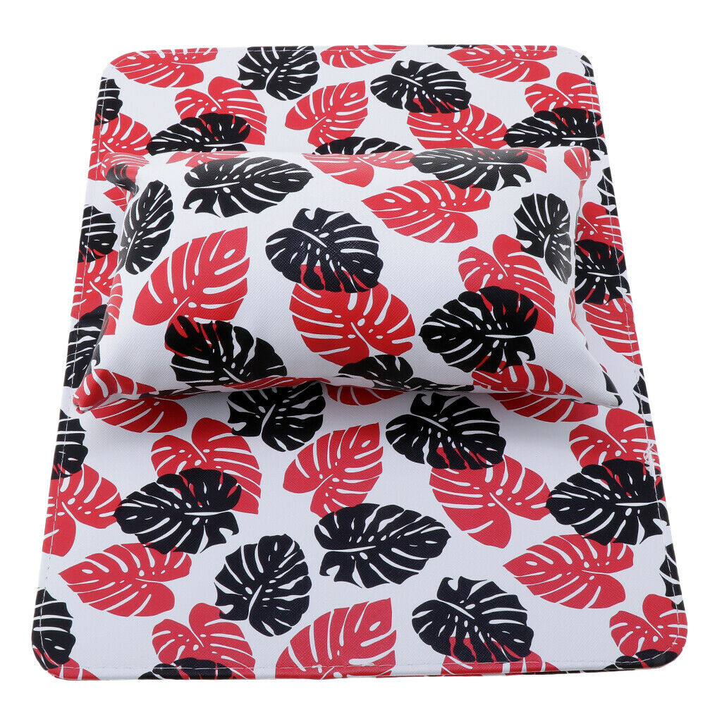 Nail Art Hand Pillow Pad Washable Foldable Arm Rest Cushion Manicure Holder Red