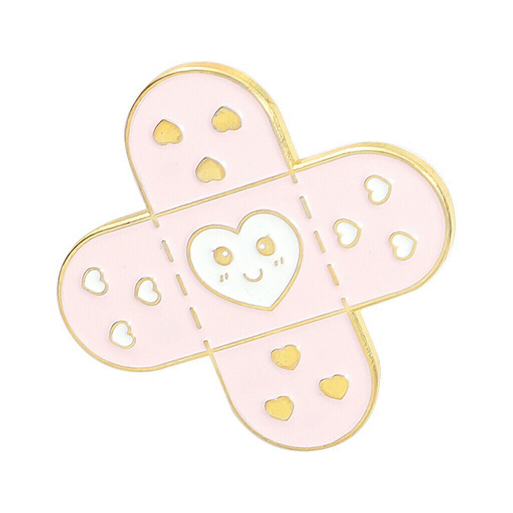 6x Cute Alloy Brooch Pins Band Aid Corsage Scarf Clips Women Party Jewelry