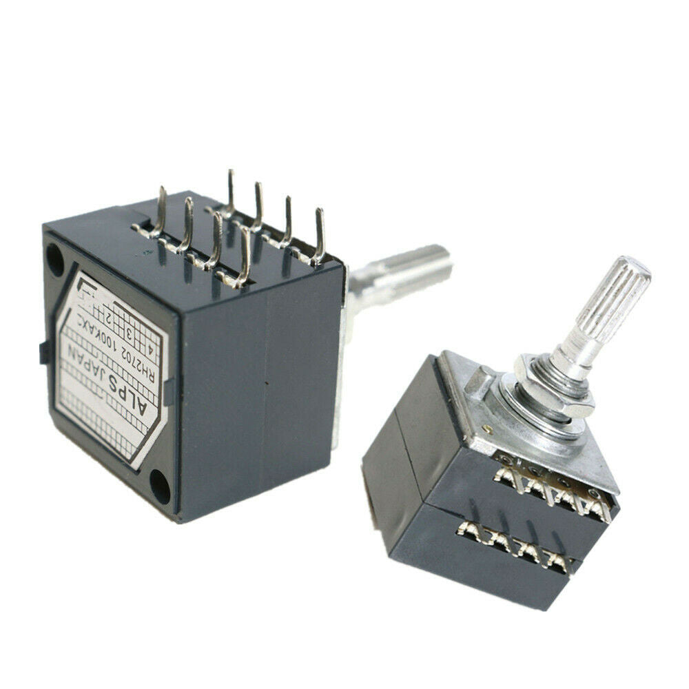 3PCS Potentiometer 100K Log ALPS Audio Amp Volume Control Pot Stereo w/ Loudness