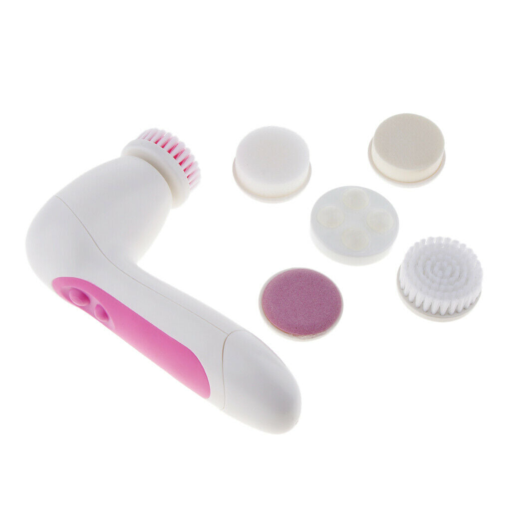 Facial Cleansing Brush, 6-in-1 Waterproof Electric Exfoliating Facial Brush Set