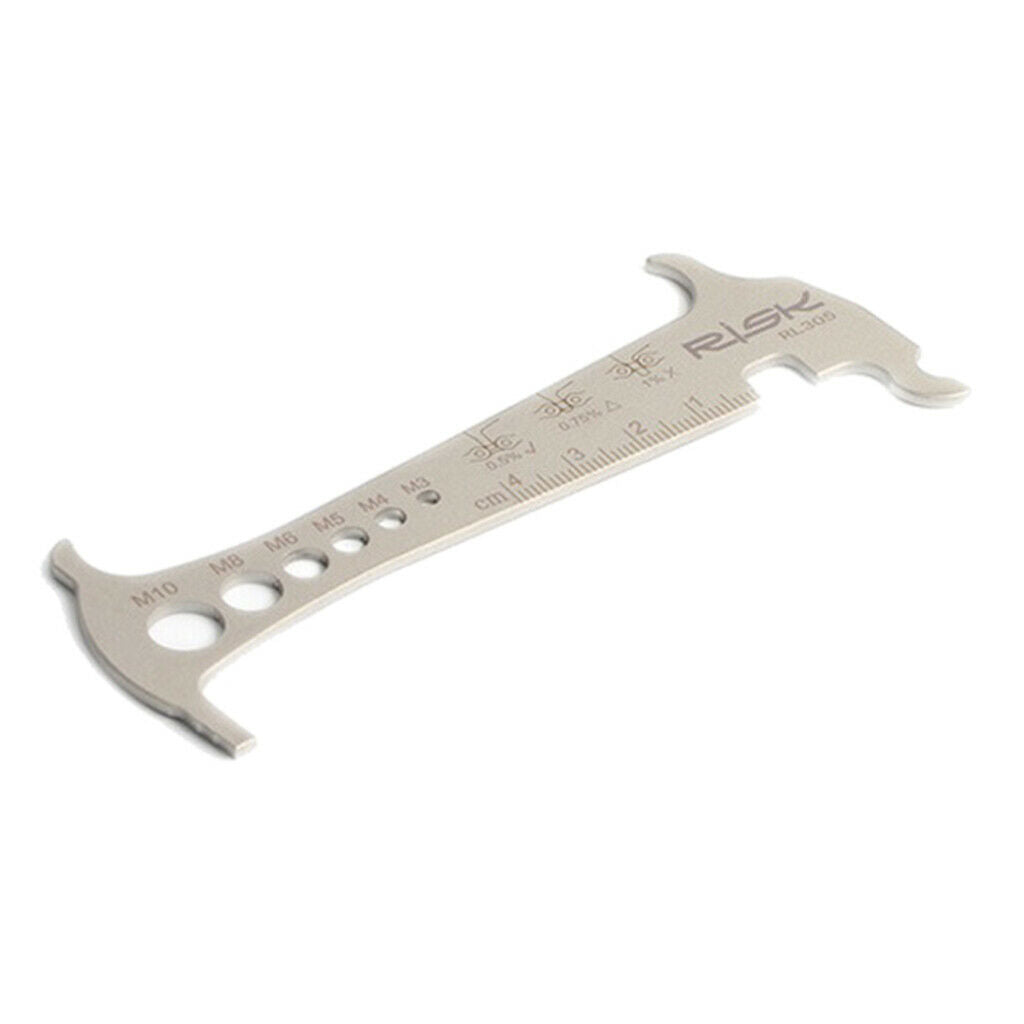 Deluxe 3-in-1 Bike Chain Checker Gauge Indicator Repair Hook Bolt Measuring