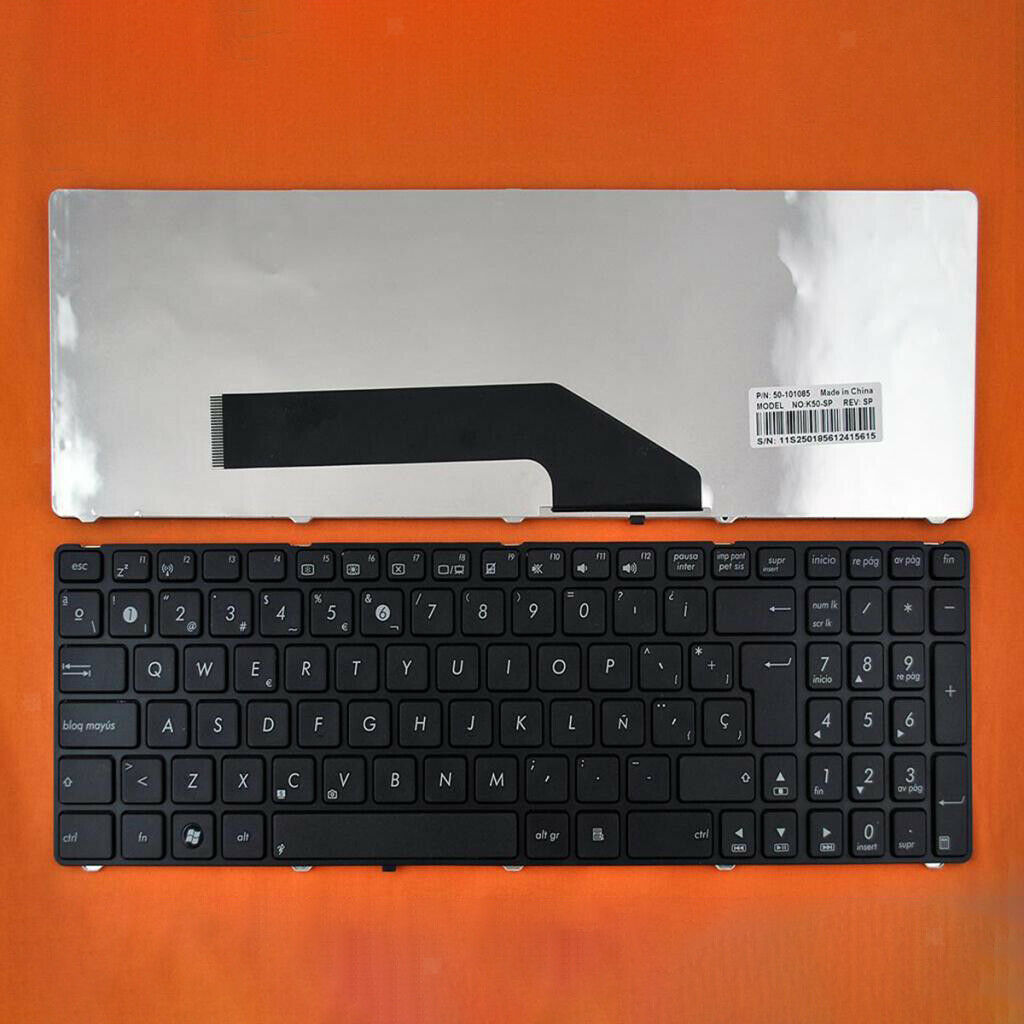 Black OEM Replacement Spanish Laptop Keyboard Compatible for ASUS K50C K50AD