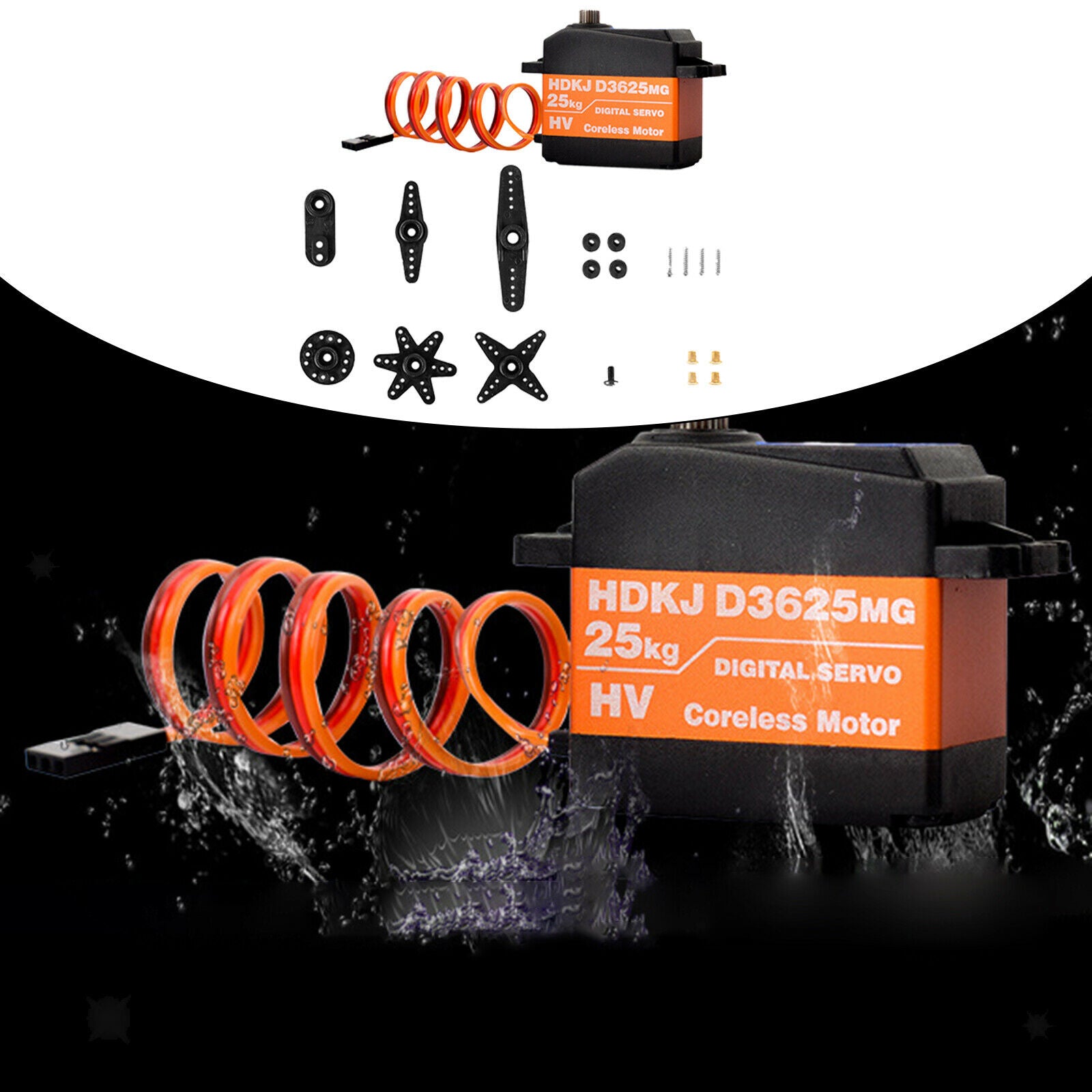 25kg Digital Servo Motor Metal Gear Steering Gear for 1:10 RC Monster Truck