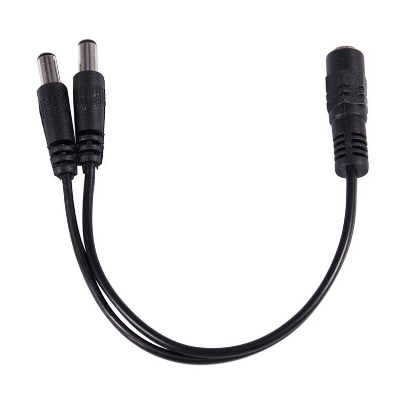 5.5x2.1mm 1 to 2 M/F DC Power Splitter Cable for Security CCTV Camera J1K9