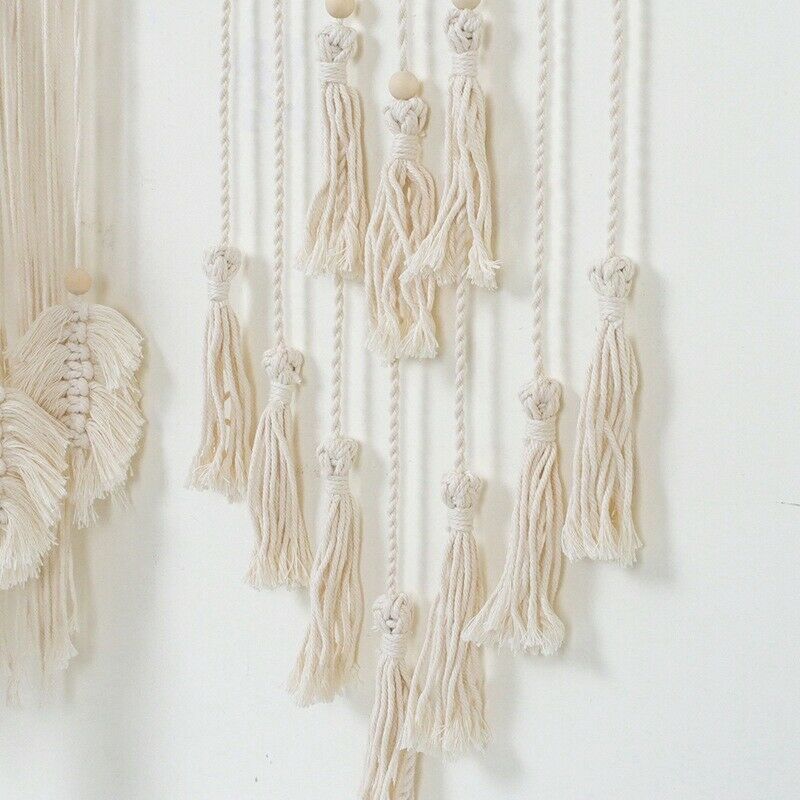 Clip Photo Macrame Wall Hanging Tapestry Nordic Chic Tassel Tapestry Home LiW3C4