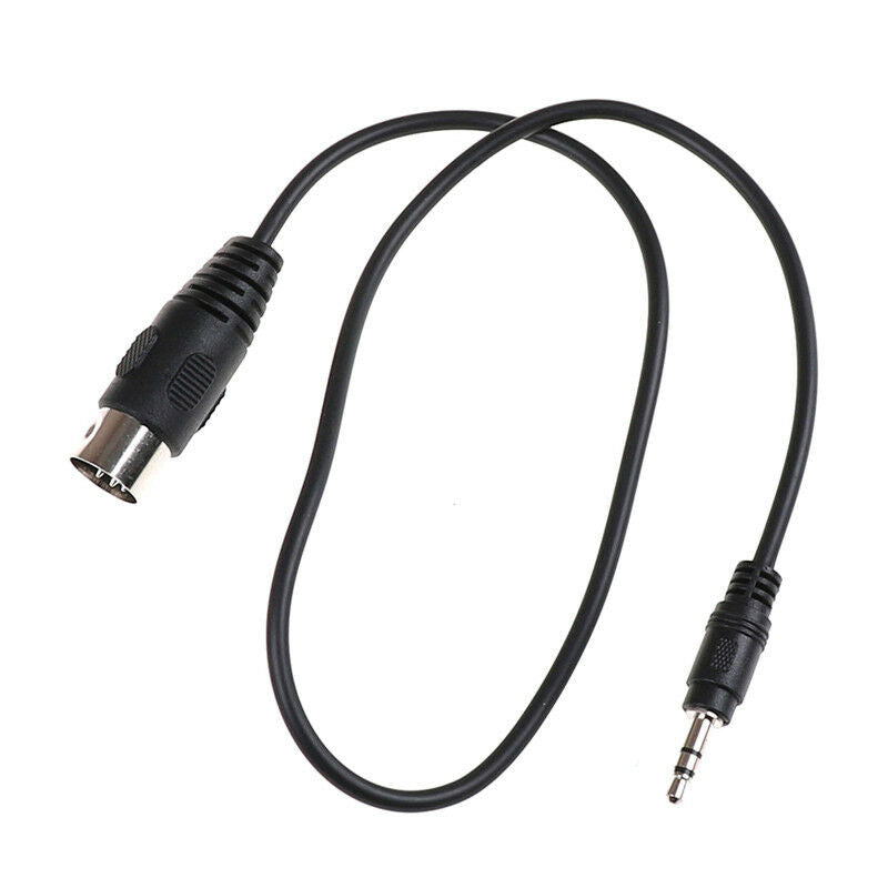 1x DIN 5 Pin Din MIDI Male Plug To 3.5mm Male Stereo Jack Audio Cable50cm ^^ Lt