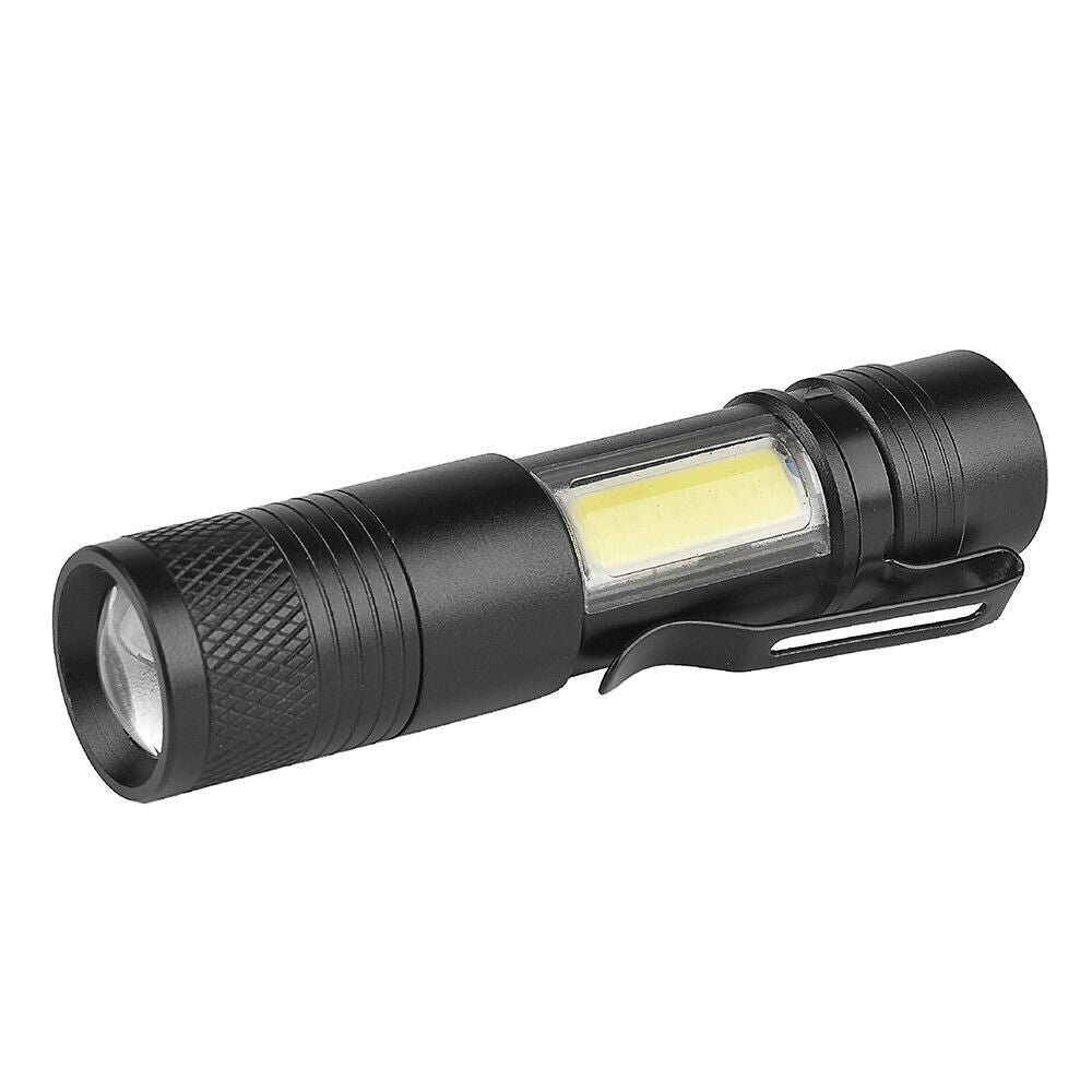 Mini Portable Flashlight 2000LM Q5 LED COB Torch Lamp Penlight 4 Modes