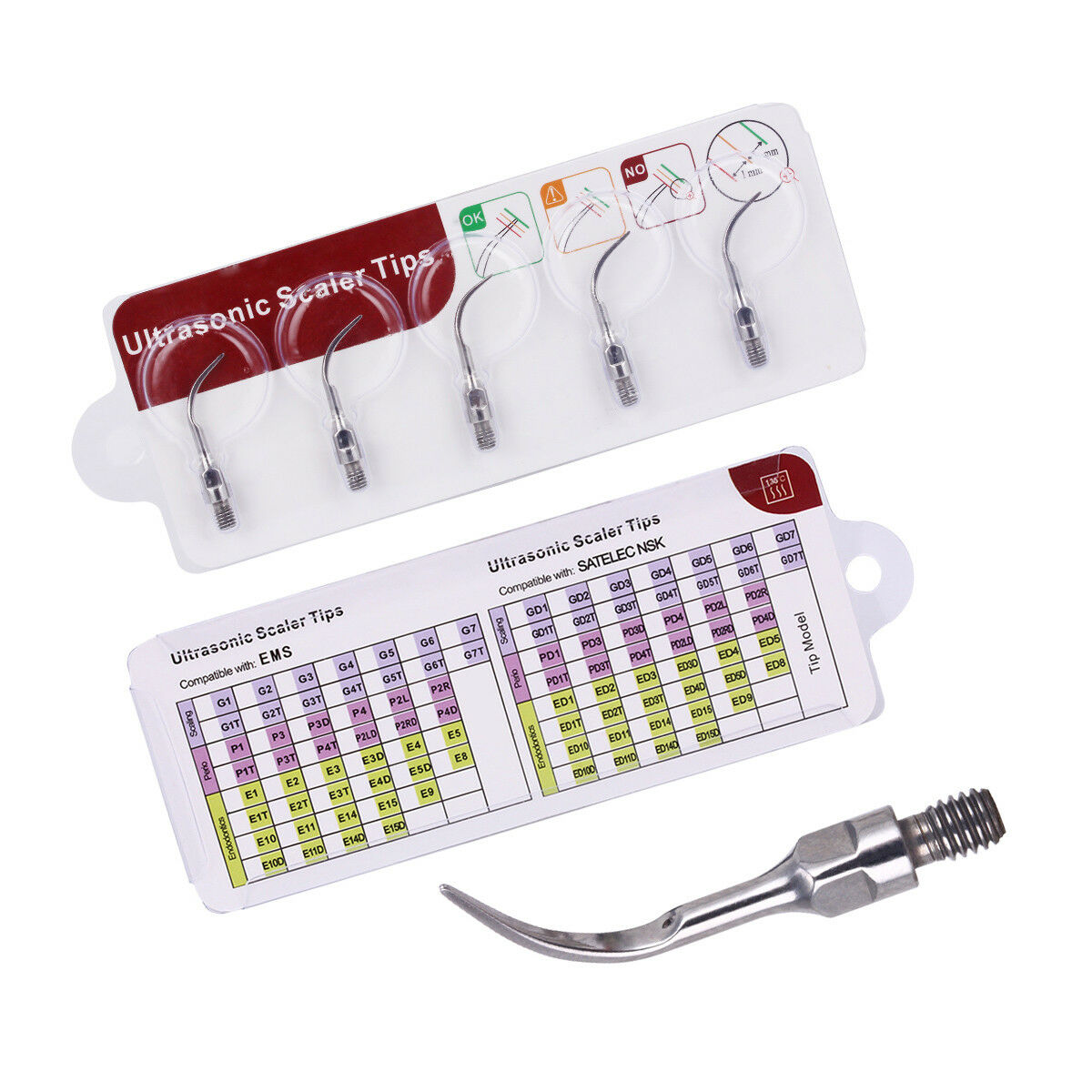 20PCS Dental Ultrasonic Piezo Scaler Scaling Endo Perio Tip Tips PS1 fit SIRONA