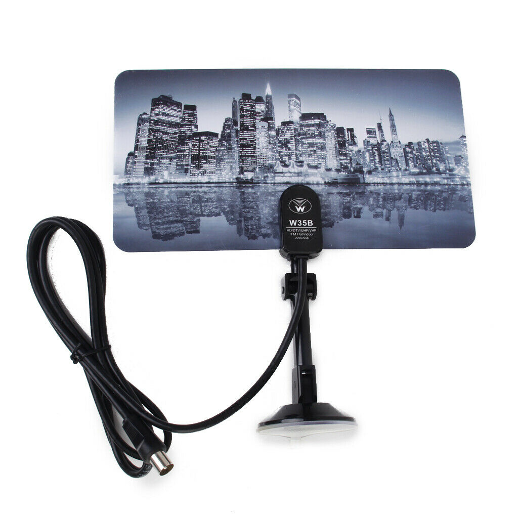 Digital TV Antenna 35dBi TV DTV HD Signal Flat Indoor Antenna 360 Â° - City