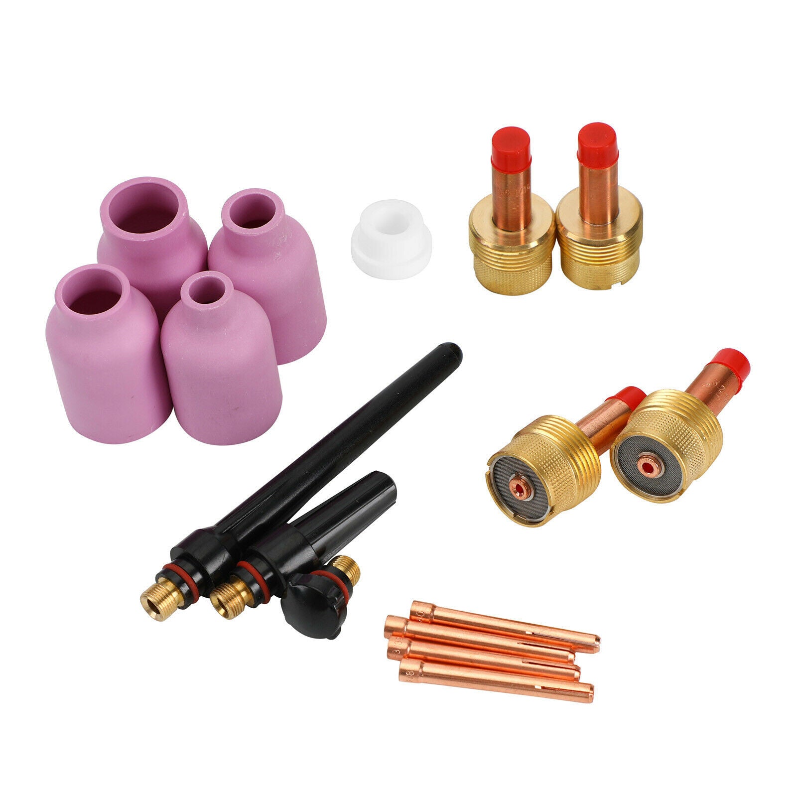 16Pcs Tig Welding Gas Lens Accessory Kit .020~1/8 For Torch 17/18/26 T7