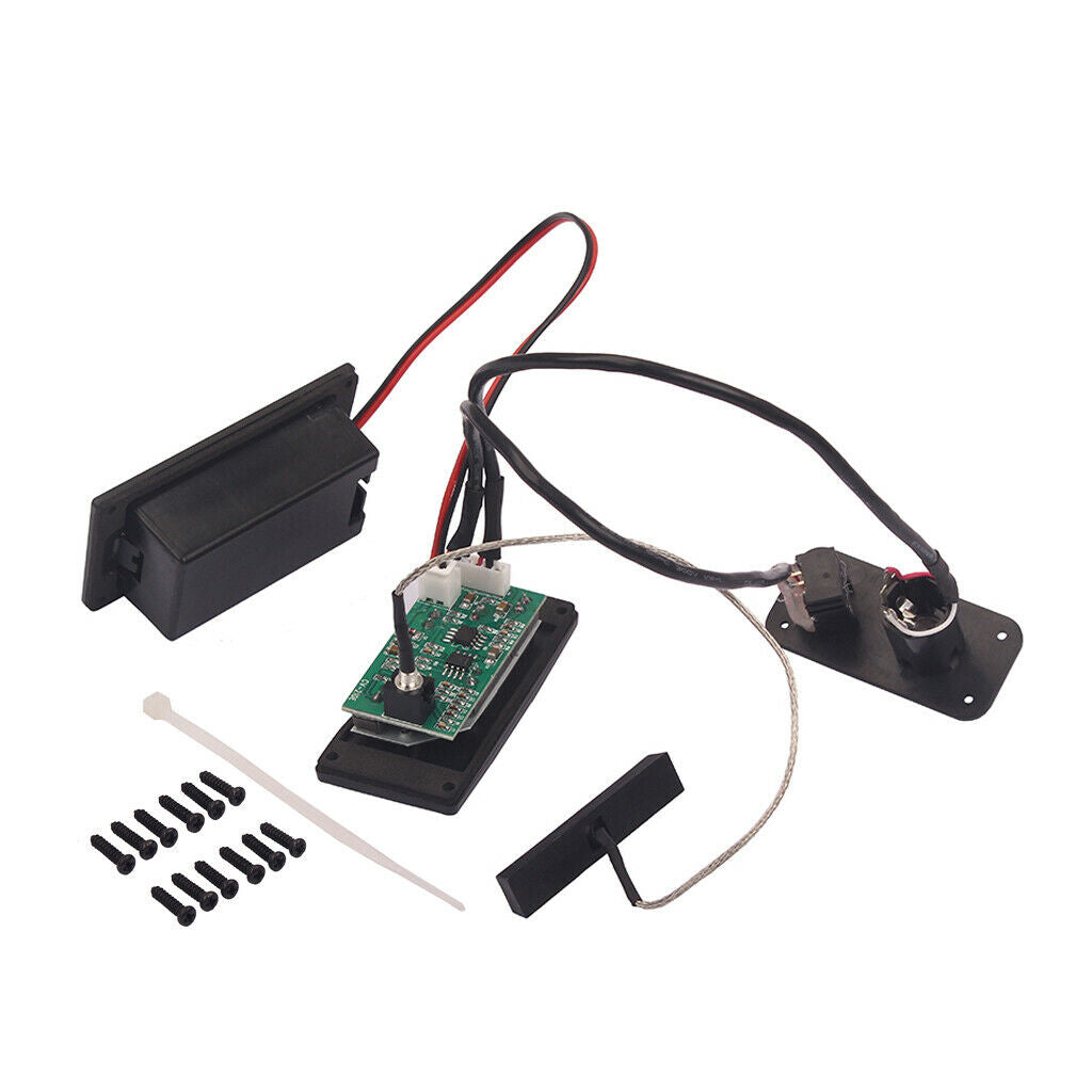 1 Set Electric Violin Fiddle Silent EQ Piezo Pickup Preamp String Instrument