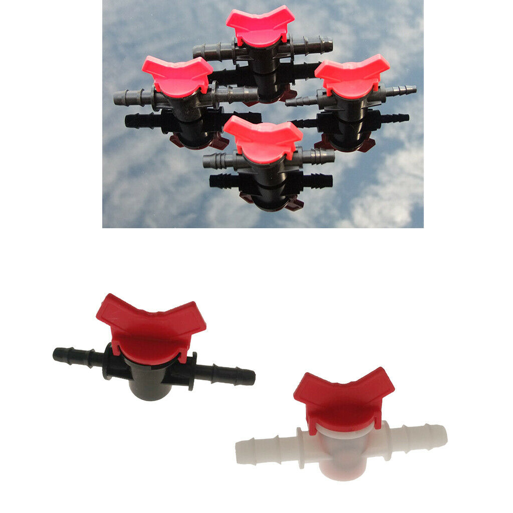 2PCS Straight Liquid Water Shut Off Valve Petcock Water Pump Hose 8mm&10mm